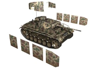 pzkpfw iii - panzer 3 - ausfm - 413 3D Model