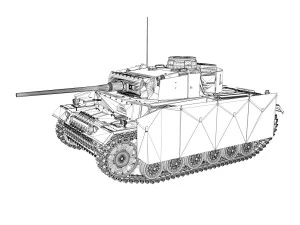 pzkpfw iii - panzer 3 - ausfm - 413 3D Model