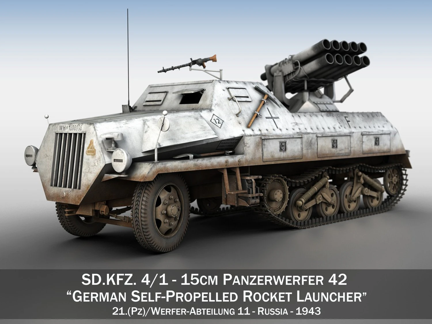 sdkfz 4 - panzerwerfer 42 - wa11 3D Model .c4d .max .obj .3ds .fbx .stl .blend 