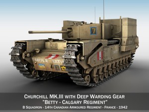 churchill mk iii - betty 3D Model