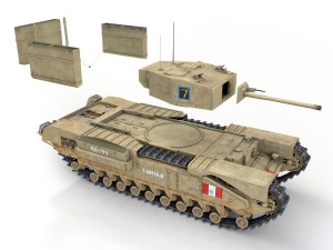churchill mk iii - betty Modèle 3D