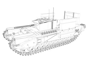 churchill mk iii - betty Modèle 3D