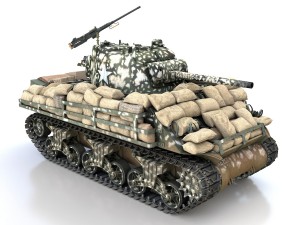 m4a3 75 w sherman - 25tb 3Dモデル