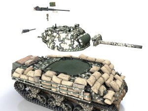 m4a3 75 w sherman - 25tb 3Dモデル