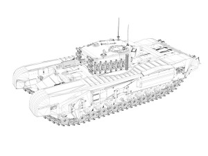 churchill mk iv avre - t32369 Model 3D