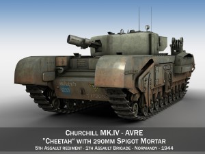 churchill mk iv avre - cheetah 3D Model