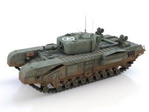 churchill mk iv avre - cheetah Model 3D