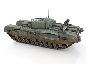 churchill mk iv avre - cheetah Model 3D