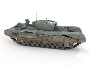 churchill mk iv avre - cheetah Model 3D