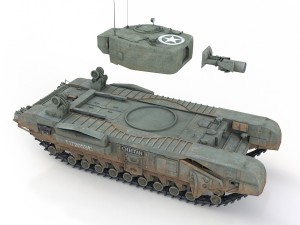 churchill mk iv avre - cheetah Model 3D