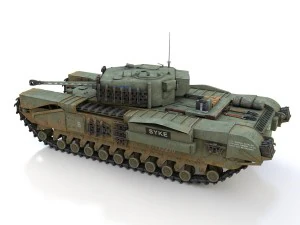 churchill mk iv - syke Modelo 3D