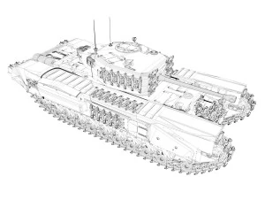 churchill mk iv - syke Modelo 3D