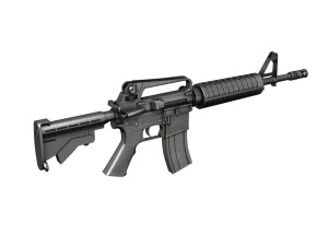 colt m4 commando assault rifle 3D Model