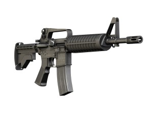 colt m4 commando assault rifle 3D 모델