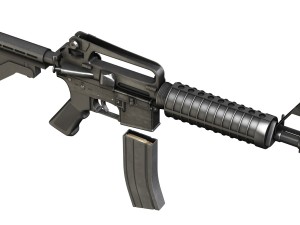 colt m4 commando assault rifle 3D 모델
