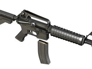 colt m4 commando assault rifle 3D Model