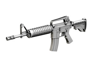 colt m4 commando assault rifle 3D 모델