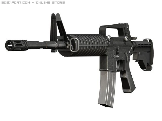 colt m4a1 carbine assault rifle 3D Model .c4d .max .obj .3ds .fbx .stl .blend