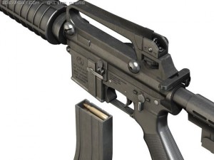 colt m4a1 carbine assault rifle 3D Model