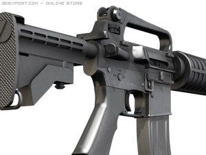 colt m4a1 carbine assault rifle 3D Model