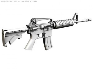 colt m4a1 carbine assault rifle 3D Model