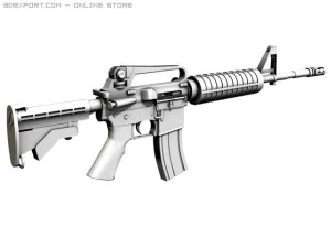 colt m4a1 carbine assault rifle 3D Model