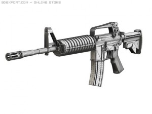 colt m4a1 carbine assault rifle 3D Model