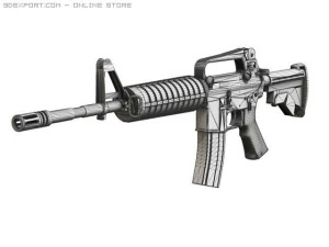 colt m4a1 carbine assault rifle 3D Model