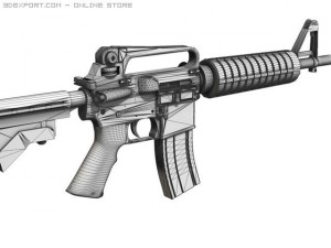 colt m4a1 carbine assault rifle 3D Model
