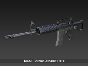 colt m4a1 carbine assault rifle 3D Model