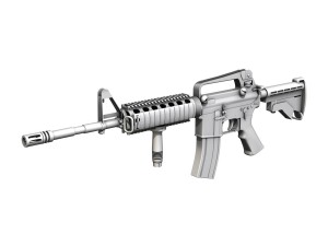 colt m4a1 carbine ris assault rifle Model 3D