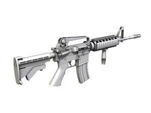 colt m4a1 carbine ris assault rifle Model 3D
