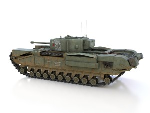 churchill mk iv - 215 - soviet army Model 3D