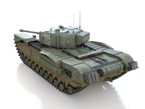 churchill mk iv - 215 - soviet army Model 3D
