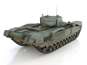 churchill mk iv - 215 - soviet army Model 3D