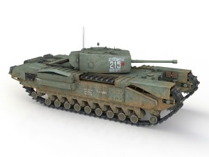 churchill mk iv - 215 - soviet army Model 3D