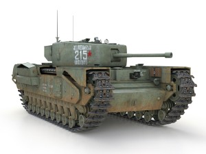 churchill mk iv - 215 - soviet army Model 3D