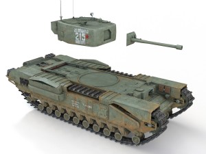 churchill mk iv - 215 - soviet army Model 3D