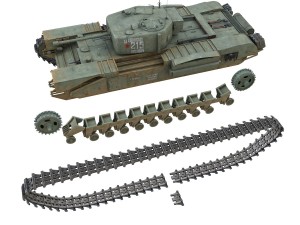 churchill mk iv - 215 - soviet army Model 3D