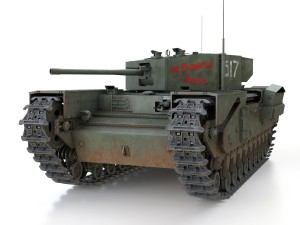 churchill mk iii - 517 - soviet army Modelo 3D