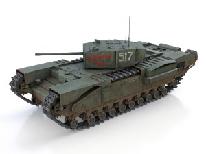 churchill mk iii - 517 - soviet army Modelo 3D