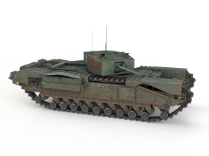 churchill mk iii - 517 - soviet army Modelo 3D