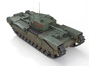 churchill mk iii - 517 - soviet army Modelo 3D