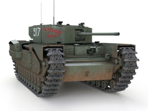 churchill mk iii - 517 - soviet army Modelo 3D