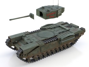 churchill mk iii - 517 - soviet army Modelo 3D