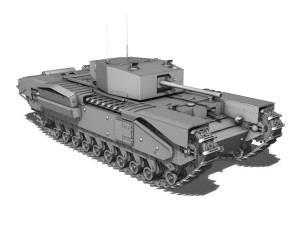 churchill mk iii - 517 - soviet army Modelo 3D