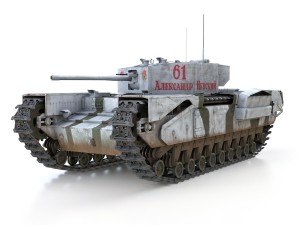 churchill mk iii - 61 - soviet army 3Dモデル