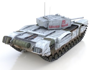 churchill mk iii - 61 - soviet army 3Dモデル