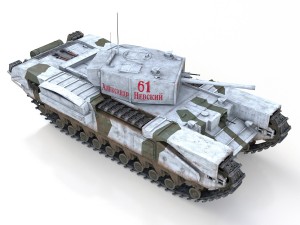 churchill mk iii - 61 - soviet army 3Dモデル