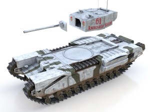 churchill mk iii - 61 - soviet army 3Dモデル